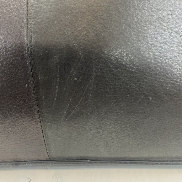 Danier Black Leather Laptop Bag Suitcase 3 Pocket Zipper Closure Padded‎ Lining - Picture 13 of 17